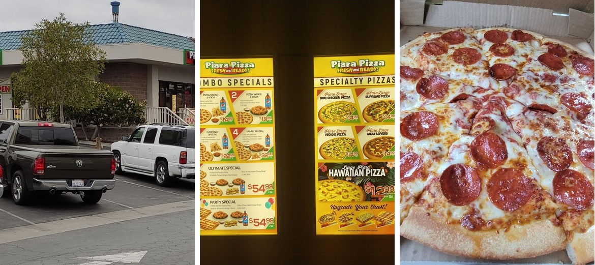 Piara Pizza Menu